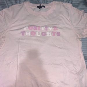 Pink positive thoughts shirt